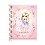 Caderno 1/4 Jolie Colorido Tom Pastel Espiral Capa Dura 14 x 20 cm 80 Folhas - Tilibra