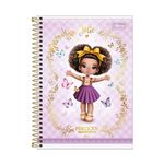 Caderno 1/4 Jolie Colorido Tom Pastel Espiral Capa Dura 14 x 20 cm 80 Folhas - Tilibra