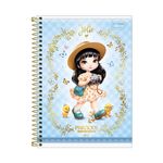 Caderno 1/4 Jolie Colorido Tom Pastel Espiral Capa Dura 14 x 20 cm 80 Folhas - Tilibra