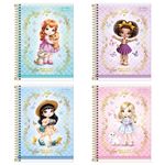 Caderno 1/4 Jolie Colorido Tom Pastel Espiral Capa Dura 14 x 20 cm 80 Folhas - Tilibra