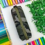 Estojo Escolar Simples Grande Camuflado Nylon - Daterra