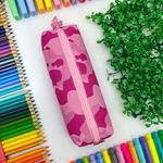 Estojo Escolar Simples Grande Camuflado Nylon - Daterra