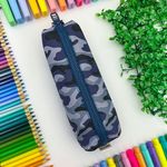 Estojo Escolar Simples Grande Camuflado Nylon - Daterra
