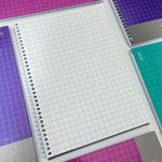 Caderno Universitário Espiral Basic Art Quadriculado 1x1 cm 20 x 27,5 cm 96 folhas - Jandaia