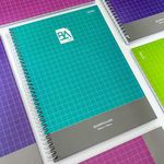 Caderno Universitário Espiral Basic Art Quadriculado 1x1 cm 20 x 27,5 cm 96 folhas - Jandaia
