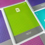 Caderno Universitário Espiral Basic Art Quadriculado 1x1 cm 20 x 27,5 cm 96 folhas - Jandaia