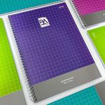 Caderno Universitário Espiral Basic Art Quadriculado 1x1 cm 20 x 27,5 cm 96 folhas - Jandaia