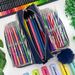 Estojo Escolar 3 em 1 Triplo Nylon - Daterra