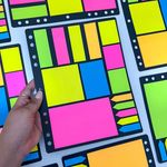 Bloco Adesivo Colorido Neon Kit com 15 Unidades - Cosy