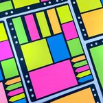 Bloco Adesivo Colorido Neon Kit com 15 Unidades - Cosy