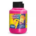Tinta Colorida Tempera Guache Neon 250 ml - Acrilex | Lavável