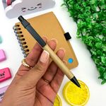 Caderneta de Anotações 70 Folhas Pautadas com Caneta  e Stickers Marca Página Coloridos + Bloco Adesivo - Novo Século