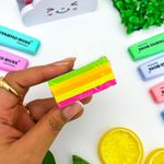Bloco Adesivo Colorido 250 Folhas 5 x 5 cm  Mini Cubo Memo Sticker - Novo Século