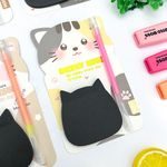 Kit Bloco Adesivo Quadrado Preto com Caneta em Gel - Importado