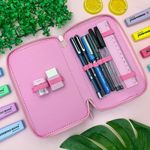 Estojo Escolar Box Pastel com Divisórias - Yins