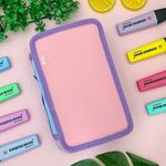 Estojo Escolar Box Pastel com Divisórias - Yins