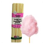 Palito de Algodão Doce de Madeira Longo 40cm 100 Unidades - Inoven