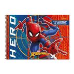 Caderno de Cartografia e Desenho Spider-Man Homem-Aranha 80 Folhas 27,5 x 20 cm- Tilibra