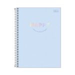 Caderno Universitário Capa Dura Happy 1 Matéria com 80 Folhas 20 x 27,5 cm - Tilibra