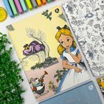 Caderno Brochura Universitário Alice no País das Maravilhas 20 x 27,5 cm 48 Folhas - Animativa