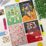 Caderno 1/4 D+ Colorido Brochura Costurado Capa Dura 14 x 20 cm 48 Folhas - Tilibra