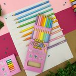 Lápis de Cor 10 Cores Tons Pastel -  Multicolor