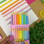 Lápis de Cor 10 Cores Tons Pastel -  Multicolor