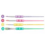 Kit com 4 Pincéis Soft Touch Sortidos Tom Pastel - Faber Castell