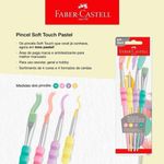 Kit com 4 Pincéis Soft Touch Sortidos Tom Pastel - Faber Castell