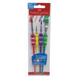 Kit com 4 Pincéis Soft Touch Sortidos - Faber-Castell