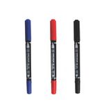Caneta Marcador Reprojetor 2 Pontas 0.5mm e 1.0 mm  (Azul, Preto e Vermelho) - Lyke