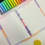 Refil Fichário Tamanho Colegial ou Caderno Argolado Cristales 80 Folhas 17,9 x 24,1 cm - Animativa