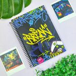 Caderno Universitário Espiral Capa Dura 15 Matérias 300 Folhas 200 x 275 mm KBOM! - Animativa
