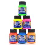 Tinta de Tecido Neon 37 ml (Amarelo, Azul, Laranja, Rosa Pink Verde, Vermelho) - Acrilex