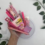 Ovo de Papelaria Grande Monocromático Rosa