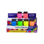 Tinta Acrílica Colorida Neon 6 Cores - Acrilex