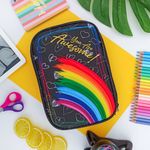 Estojo Box Estampado 100 Pens com 1 Divisória Colorido - Daterra | Jumbo Grande