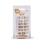 Kit 6 Fitas Adesivas Washi Tape Com Datalhes Dourados 3m x15mm - Lyke