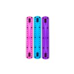 Régua Colorida 20 cm Flexível (Azul, Rosa e Lilás) - Onda