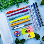 Kit Escolar  com Estojo (13  itens de Papelaria)