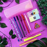 Kit Escolar  com Estojo (13  itens de Papelaria)
