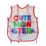 Avental Plástico Escolar com Bolso Interno Monster Friends 40 x 32,8 cm - Yins