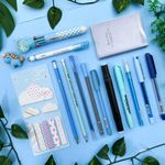 Kit Escolar  Monocromático Azul (15  itens de Papelaria)