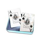 Kit 2 Baralhos 100% Plástico 108 Cartas Com Lata De Metal - Importado