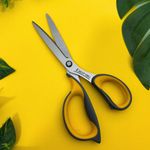 Tesoura Multiuso 21cm Lâmina Inoxidável com Grip Emborrachado - Deli