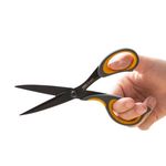 Tesoura Black Multiuso Profissional Inoxidável 17,5cm Grip Emborrachada - Deli