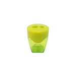 Apontador 02 Furos Neon Transparente Cubic Colors - Deli