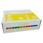 Giz Escolar Plastificado Antialérgico Sem Pó  500 Unidades Colorido | Branco