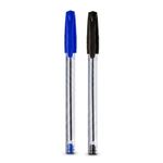Caneta Esferográfica 1.0 Compacta (Azul e Preto) - Importado