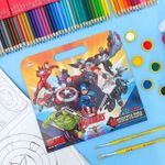 Kit Maleta para Colorir Vingadores Avengers com 68 Adesivos - Tilibra